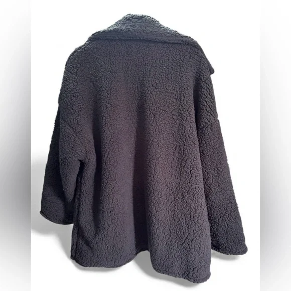 Black Sherpa zip up women’s XXL Teddy Cozy half zip Jacket - Picture 2 of 7